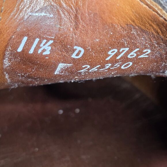 Allen Edmonds Players Shoe Mens Size 11.5 Brown Suede Wingtip Oxford Dress Shoes - Picture 5 of 11